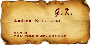 Gantner Krisztina névjegykártya